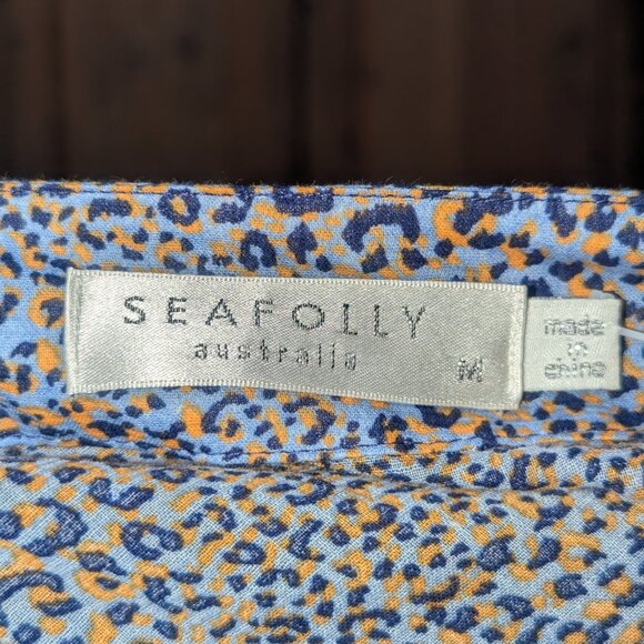 NWT Anthropologie Seafolly Spirit Animal Jumpsuit 100% Cotton Size Medium - Picture 5 of 9